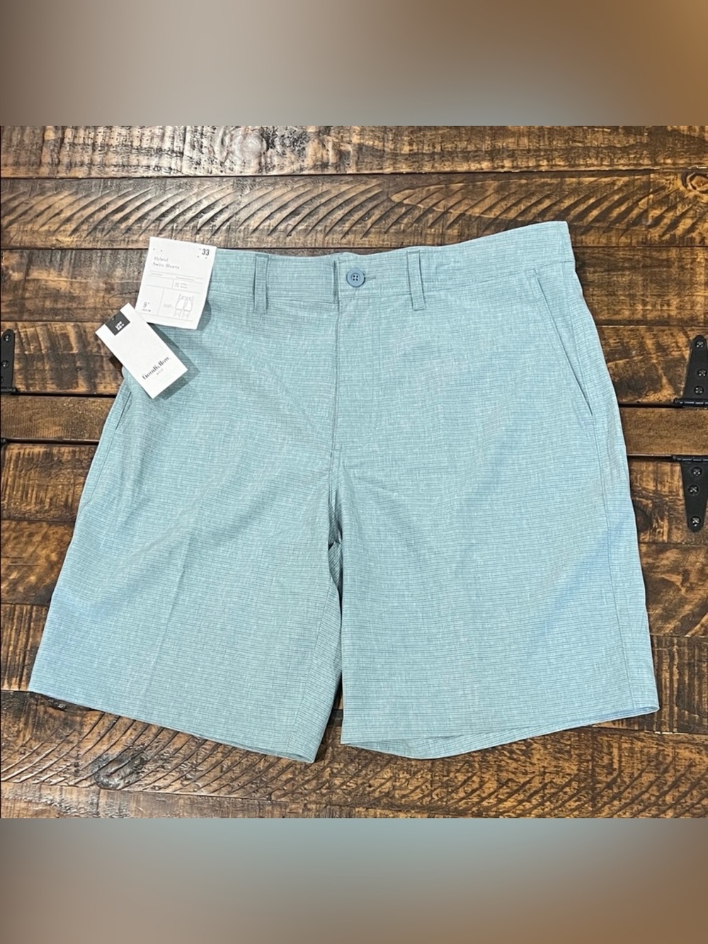 Swim Trunks hybrid Flat Front Shorts size 33